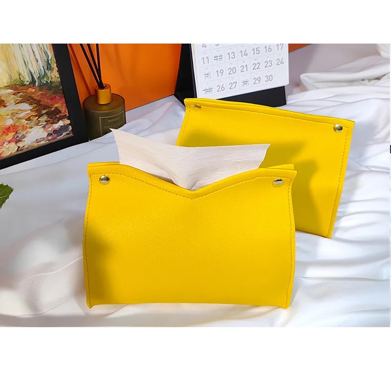 PU Paper Bag Facial Tissue Box Cover Holder 2