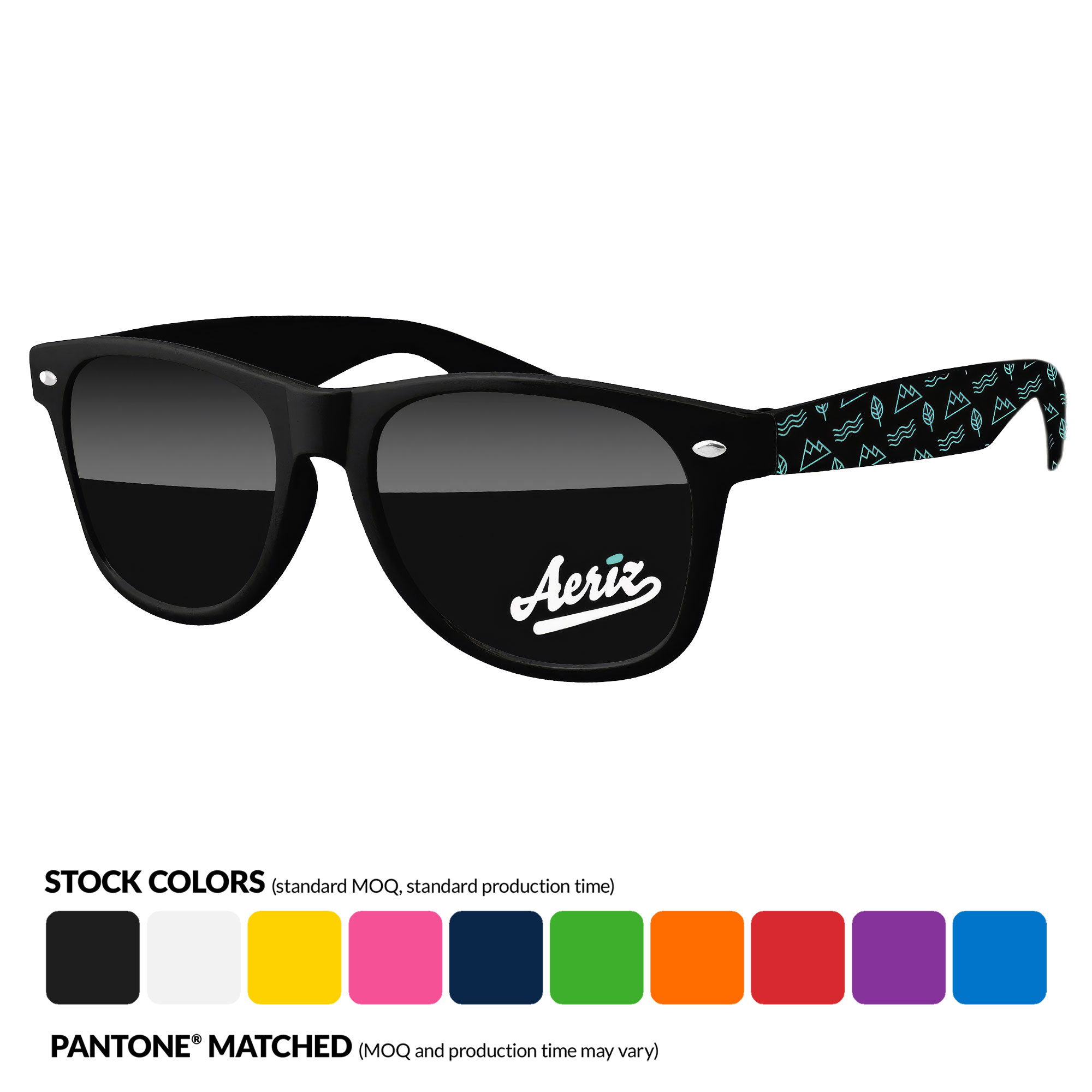 Full Arm Imprint Retro Sunglasses 4