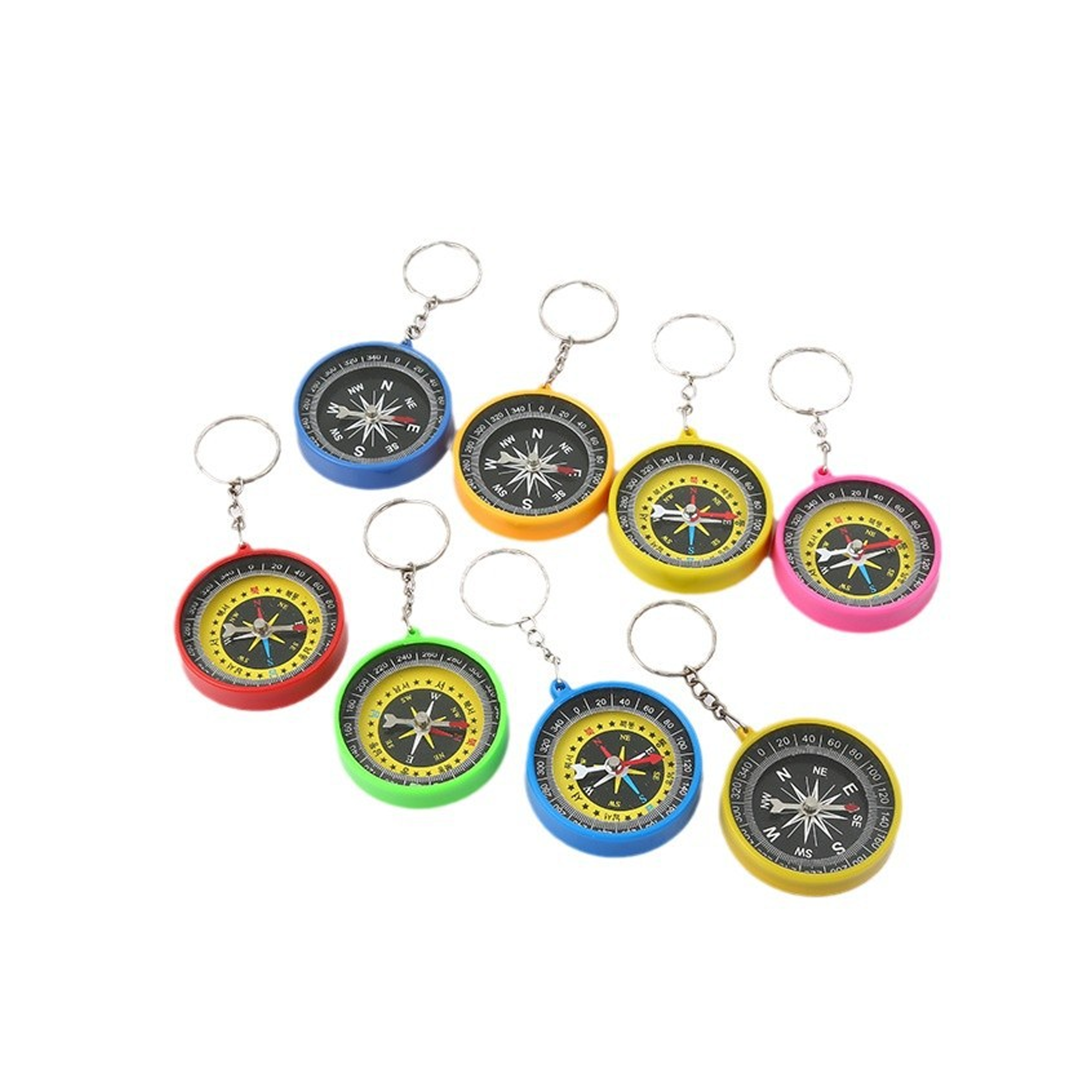 2"D Compass Color Keychain 2