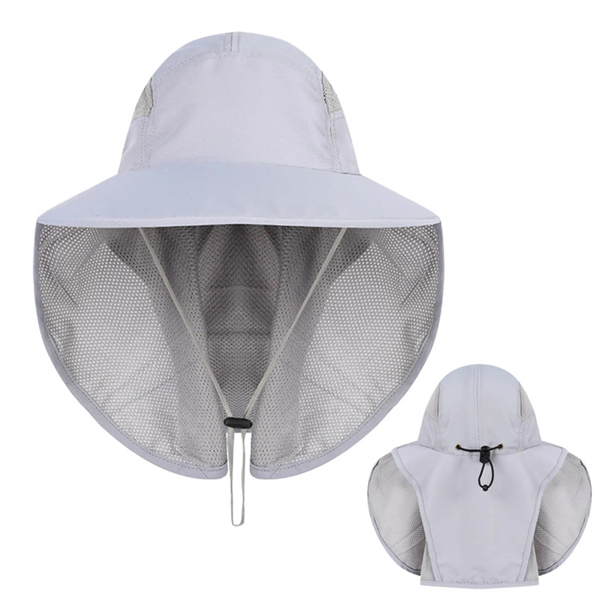 Outdoors UV Sun Hat With Neck Flap 7