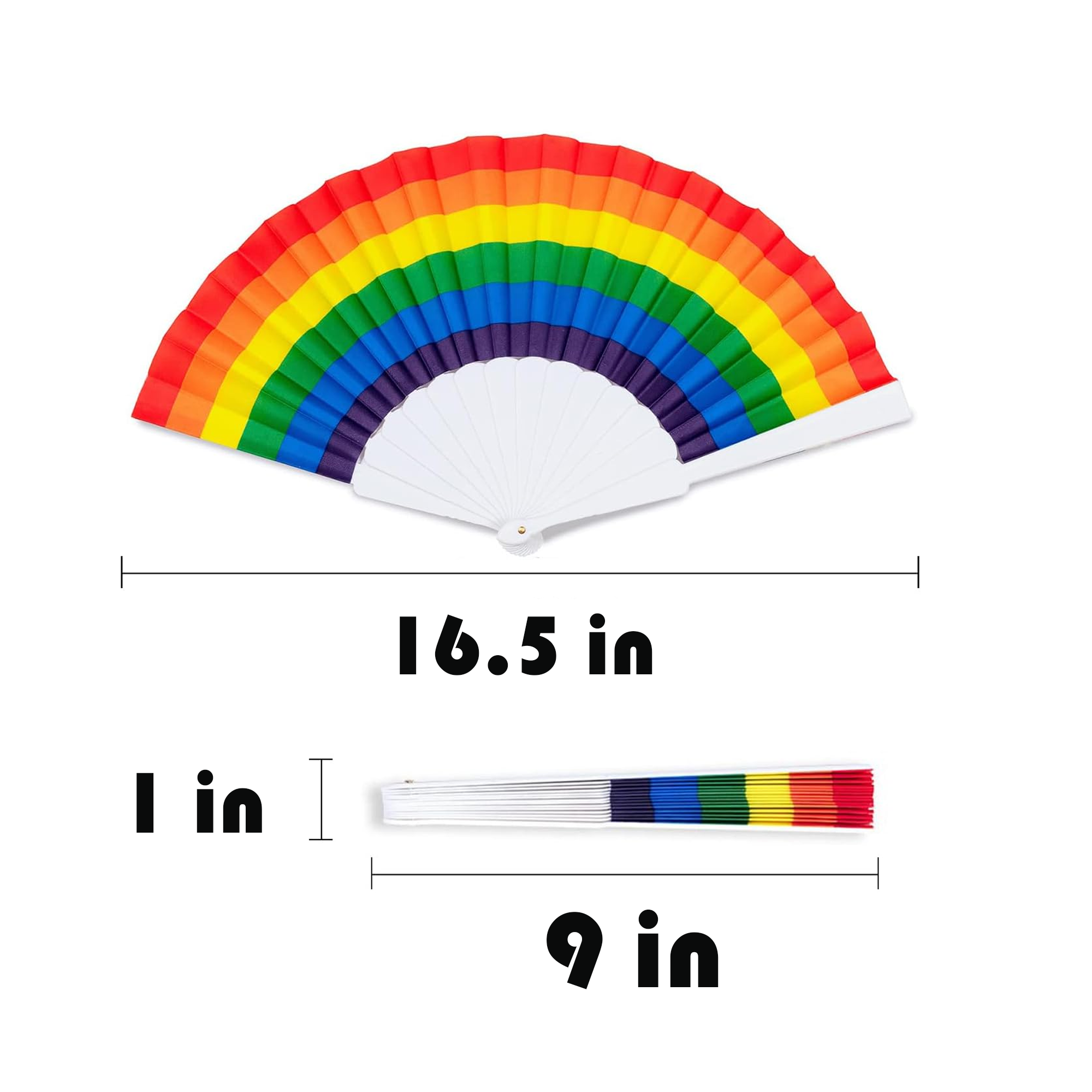 Rainbow Folding Fan 2