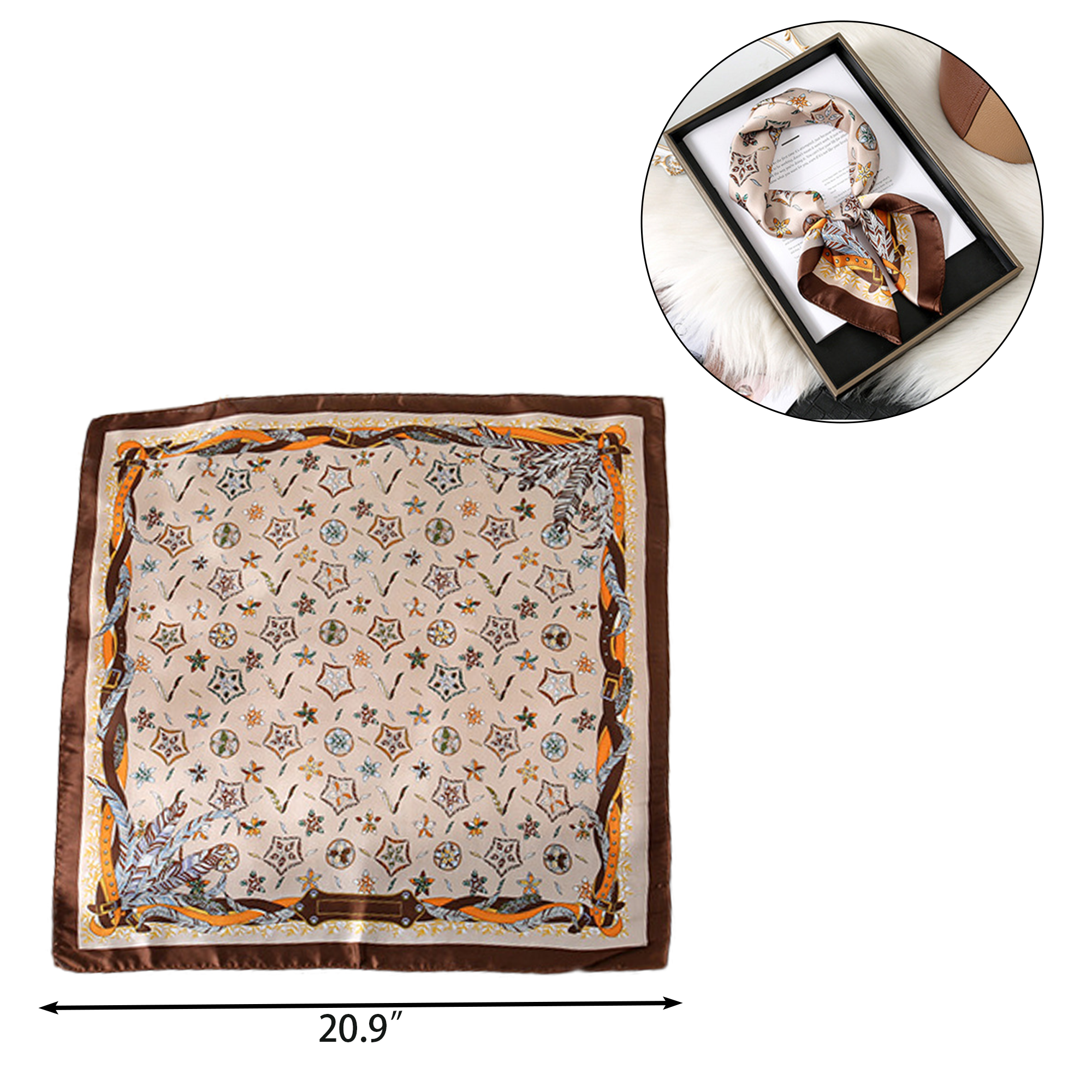 21" Silk Square Scarf 1
