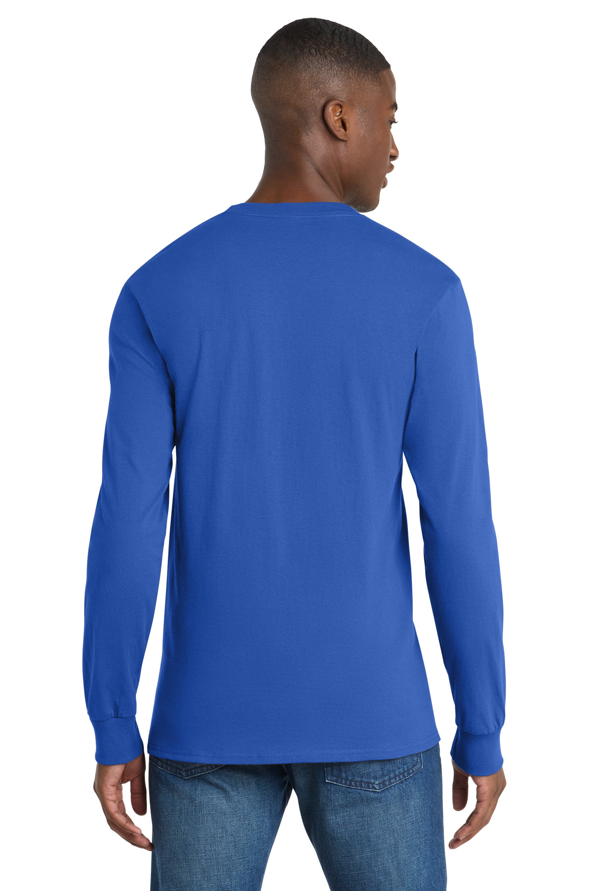 Port & Co Long Sleeve Essential Pocket Tee. PC61LSP 9