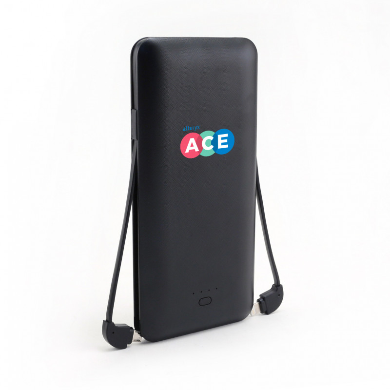 Charge All 10k - 10,000 mAh Power Bank with Integrated Charging Cables and AC Plug 4