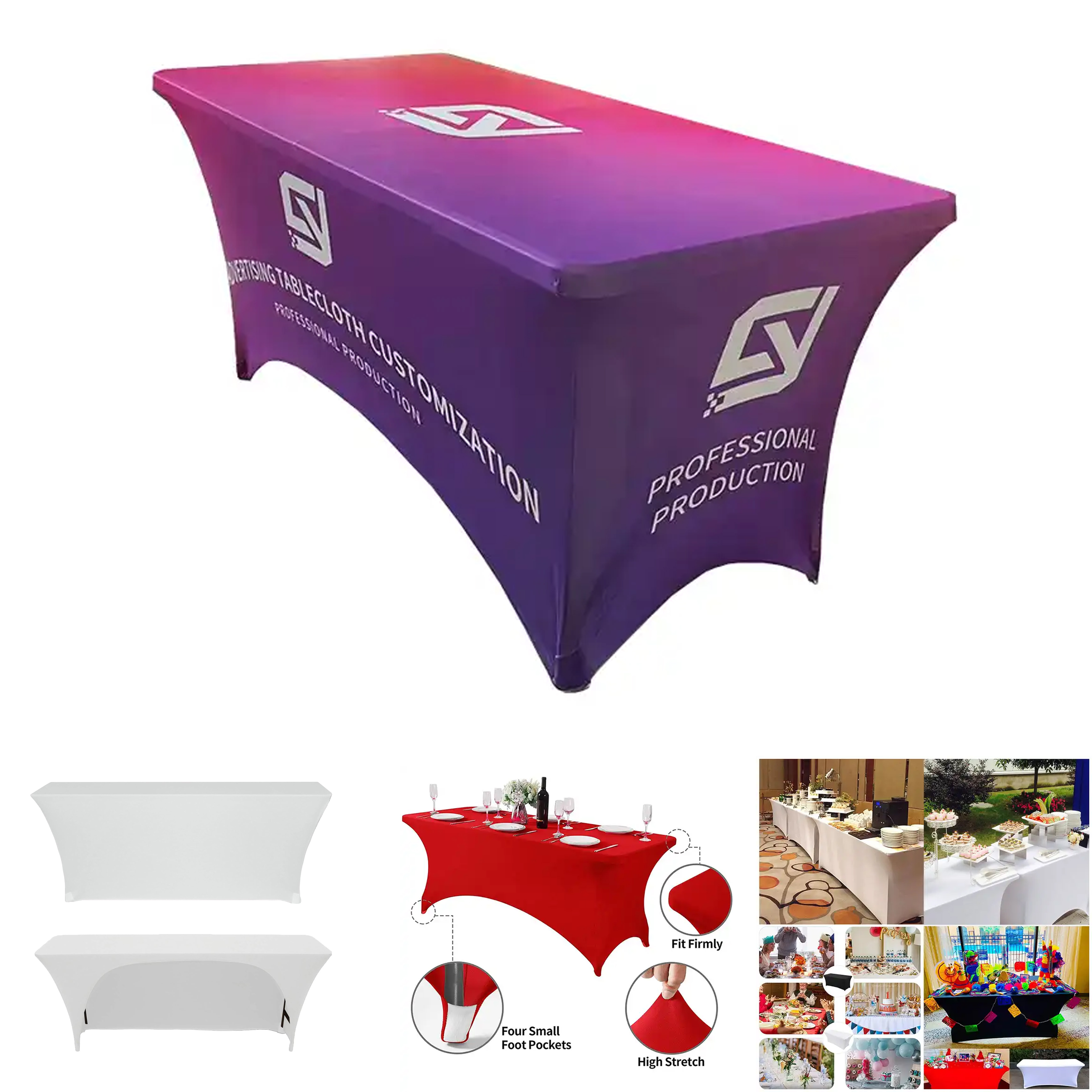 StretchFit 6' Fitted Digital Print Table Cover 18