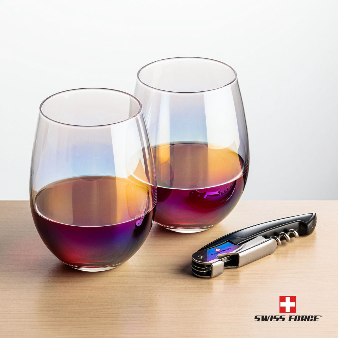 Swiss Force® Opener & Miami Stemless Wine 2