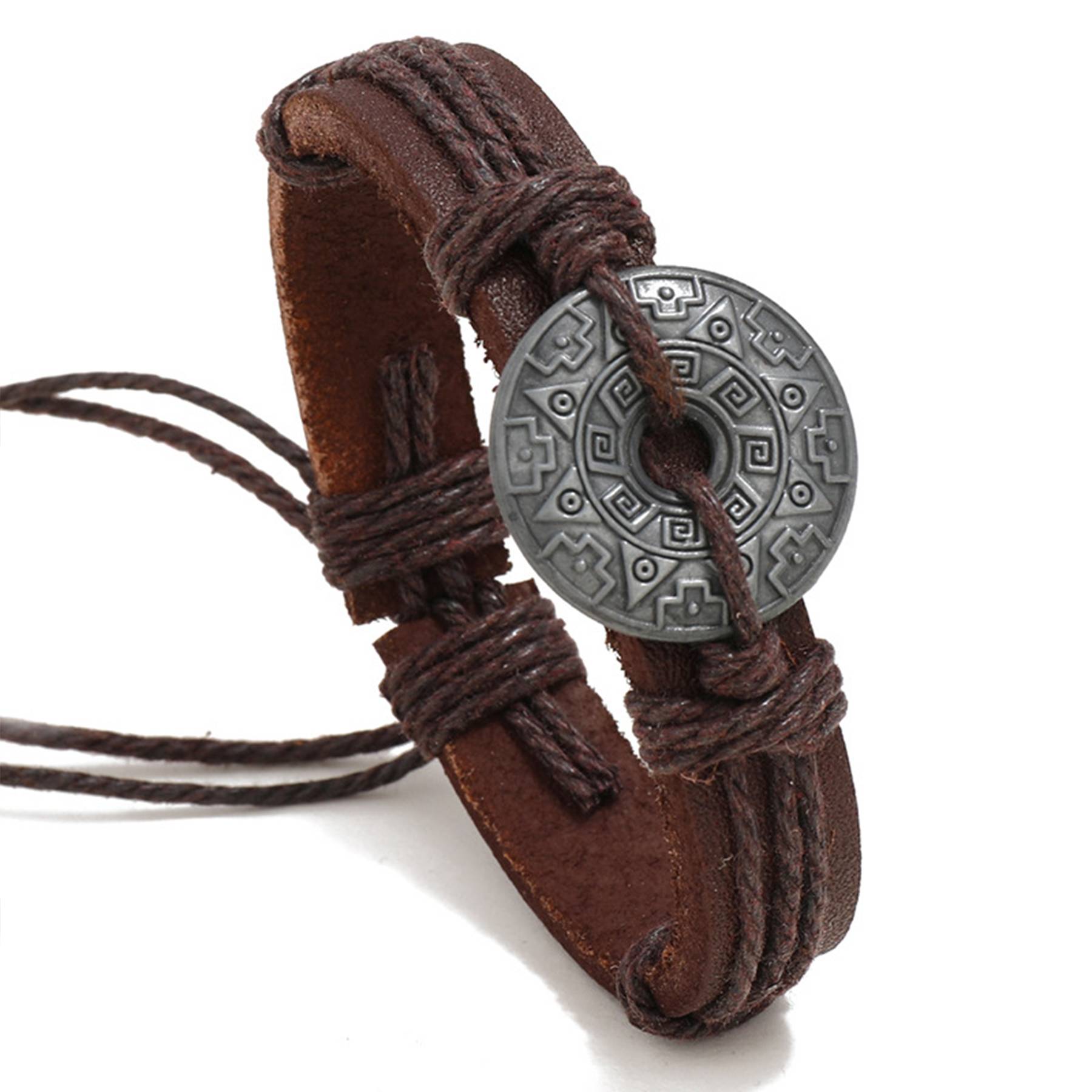 PU Braided alloy vintage bracelet 3