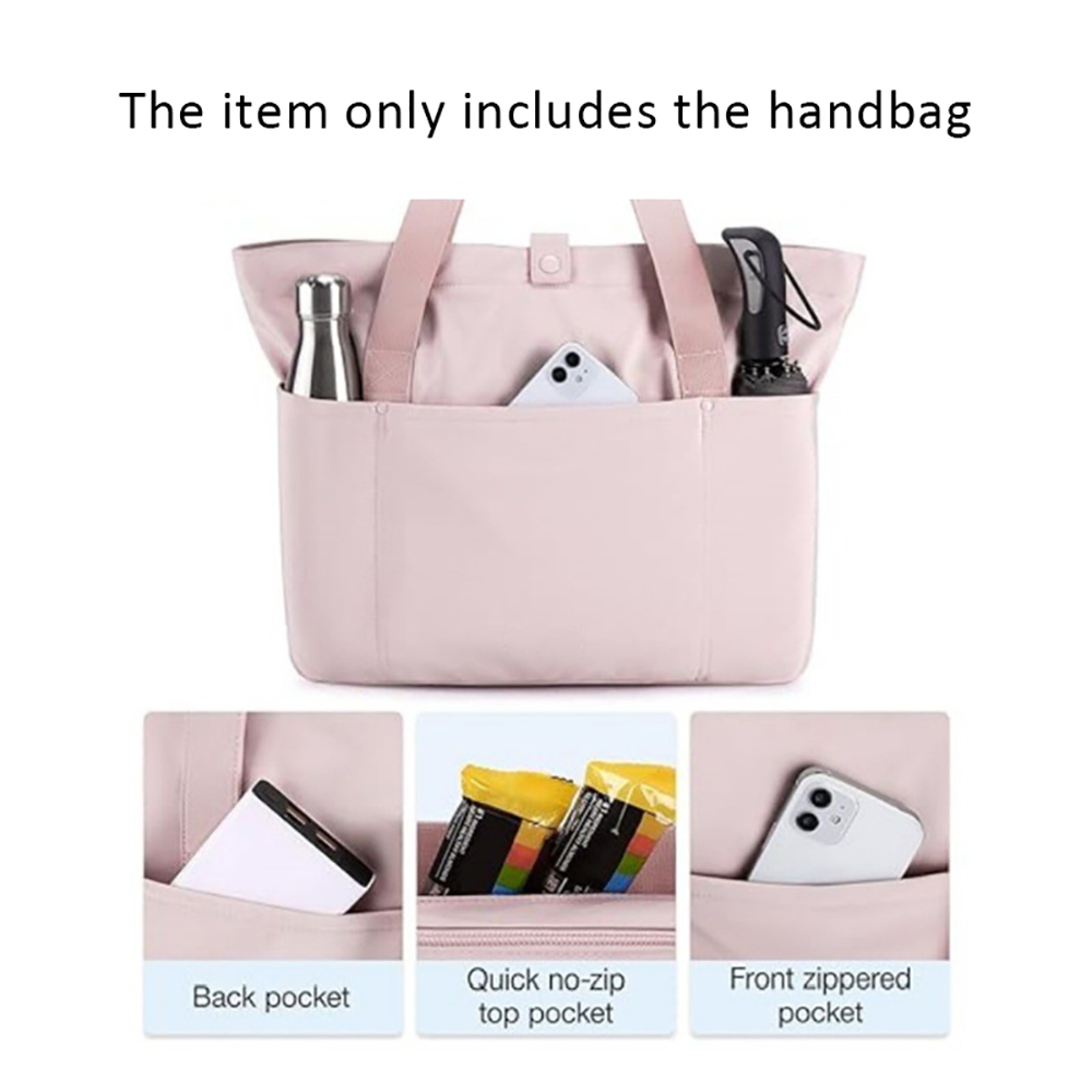 Foldable Tote Bag with Front Pocket and Carry Handles 4