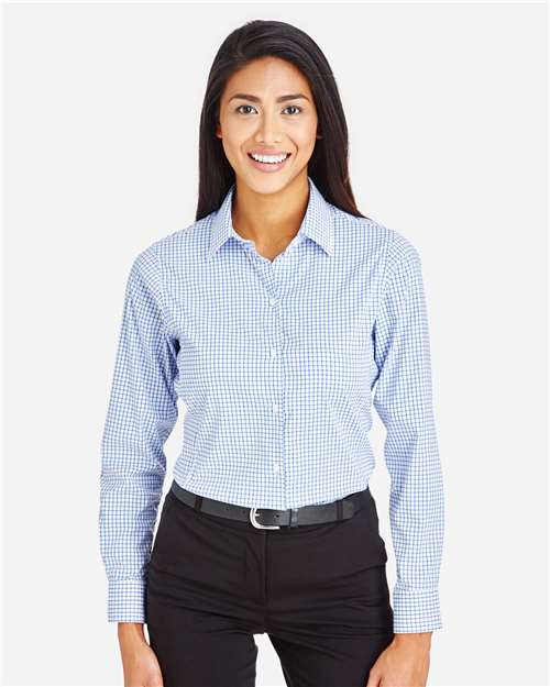 Women's CrownLux Performance® Micro Windowpane Woven Dress Shirt - DG540W 17