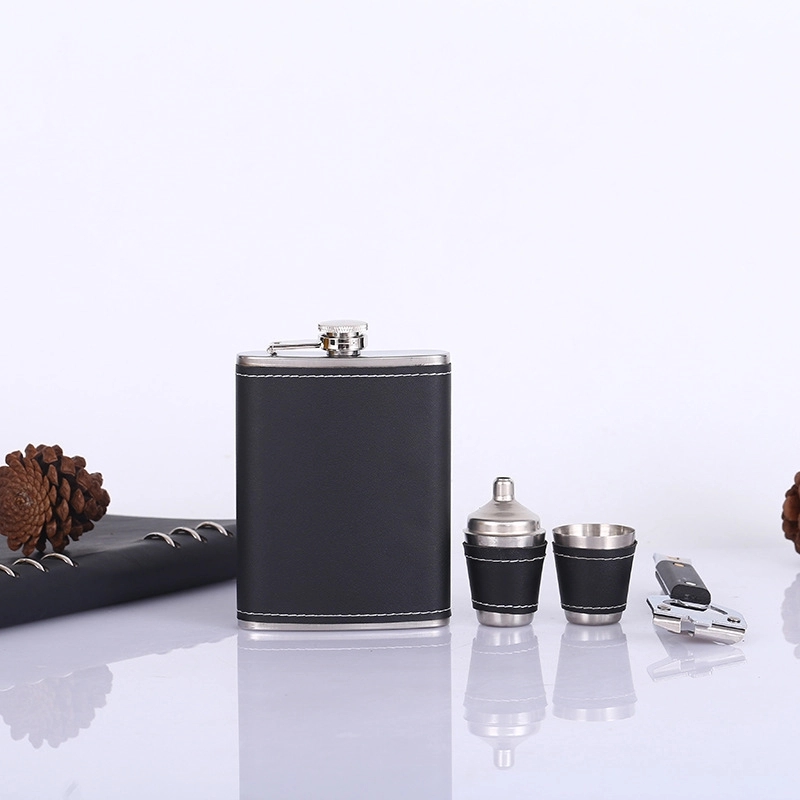 Custom 8 oz Hip Flask Gift Set 2