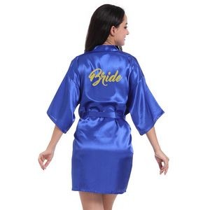 Womens Silk Satin Sleepwear Wedding Party Bride 2