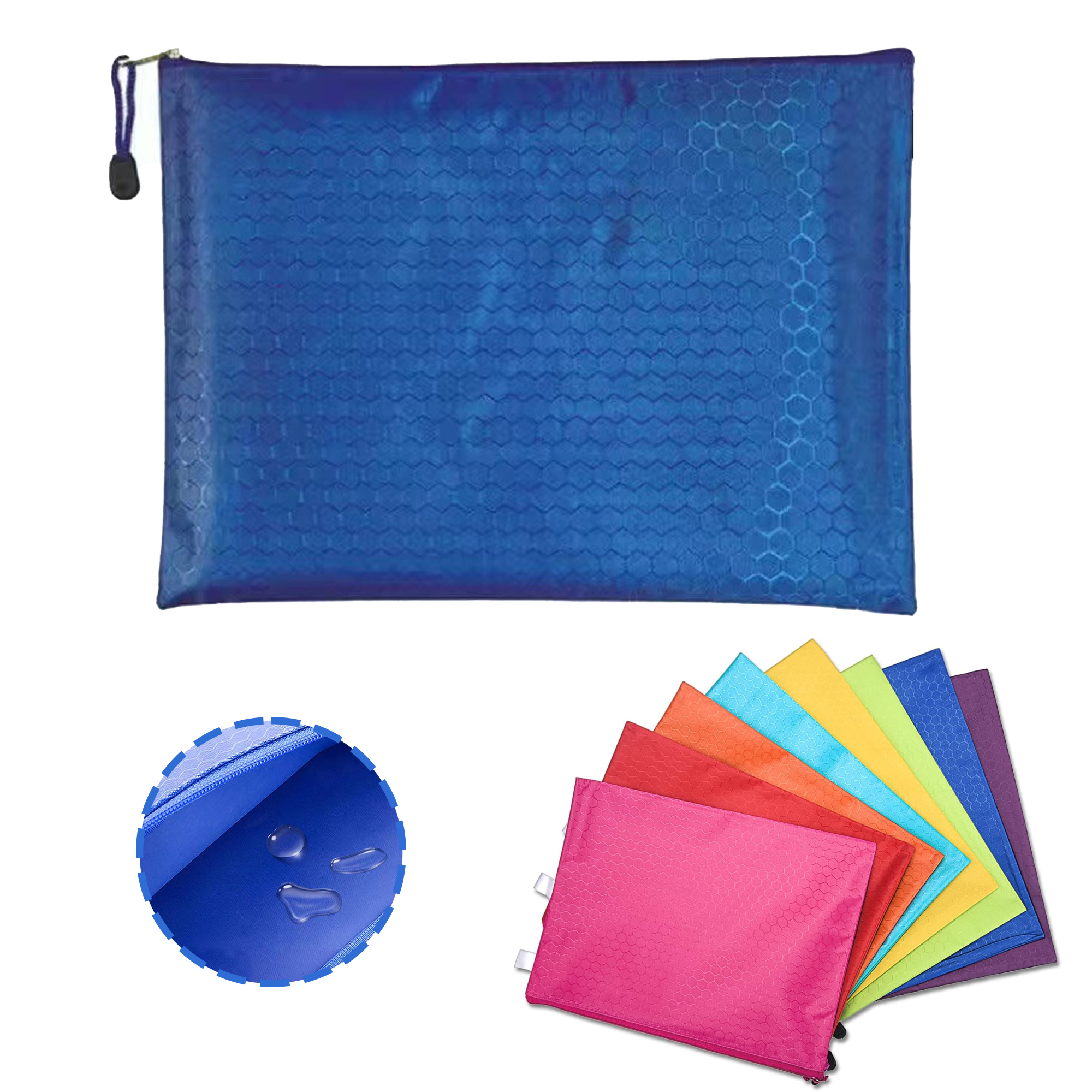 A4 Football Patterned Oxford Cloth Zipper Storage Bag 4