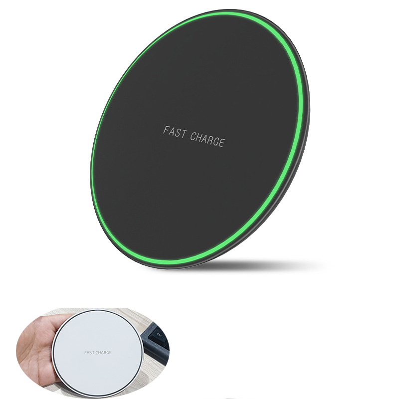 Round 15W Ultra Thin Mirror Qi Wireless Fast Charger 3
