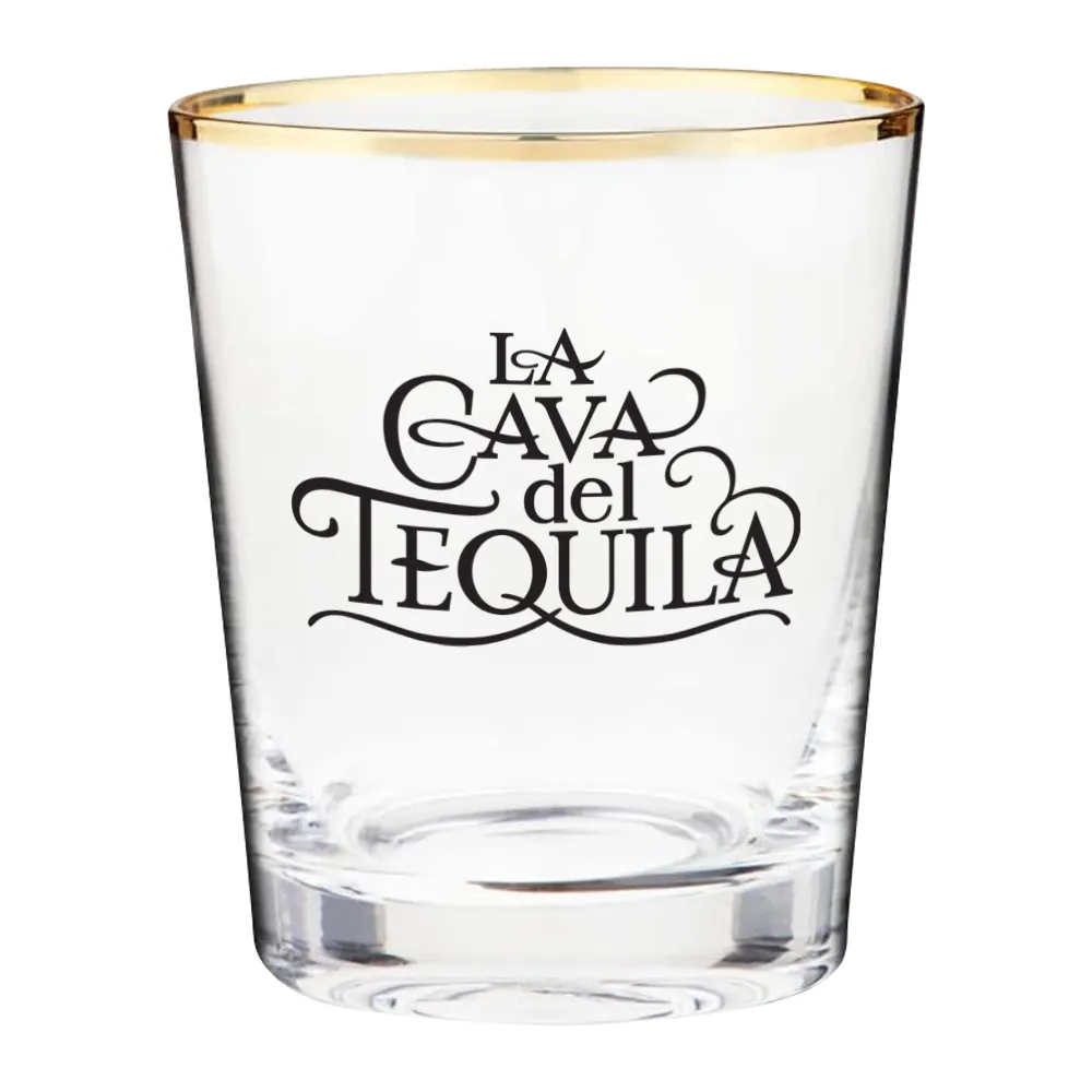 10oz. Gold Rimmed Lowball Glass 5