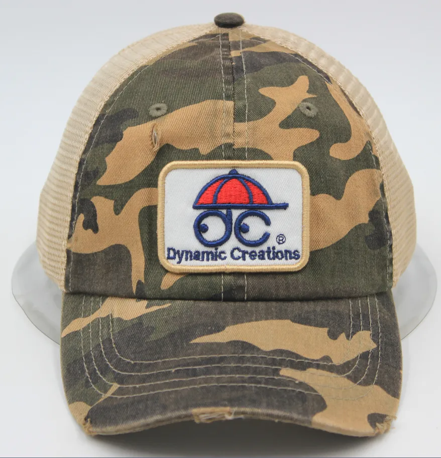 Trucker Cap 5 Panel Mesh Back SnapBack Woven Patch