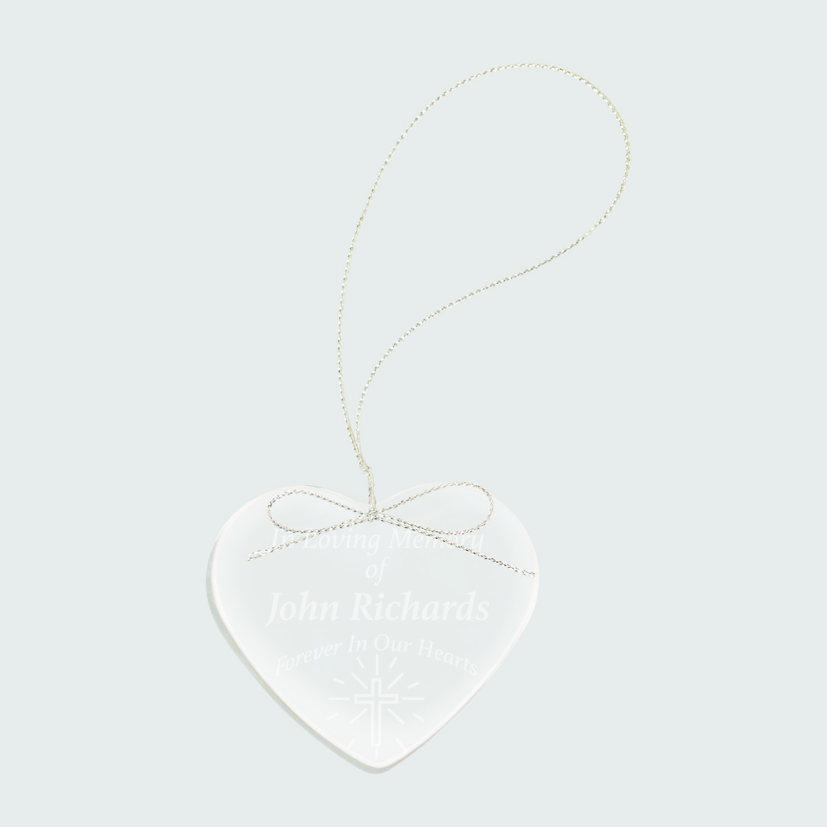 2 1/2" Crystal Heart Ornament