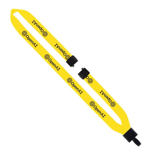 3/4" Polyester Lanyard with Non-Swivel Plastic Hook 180