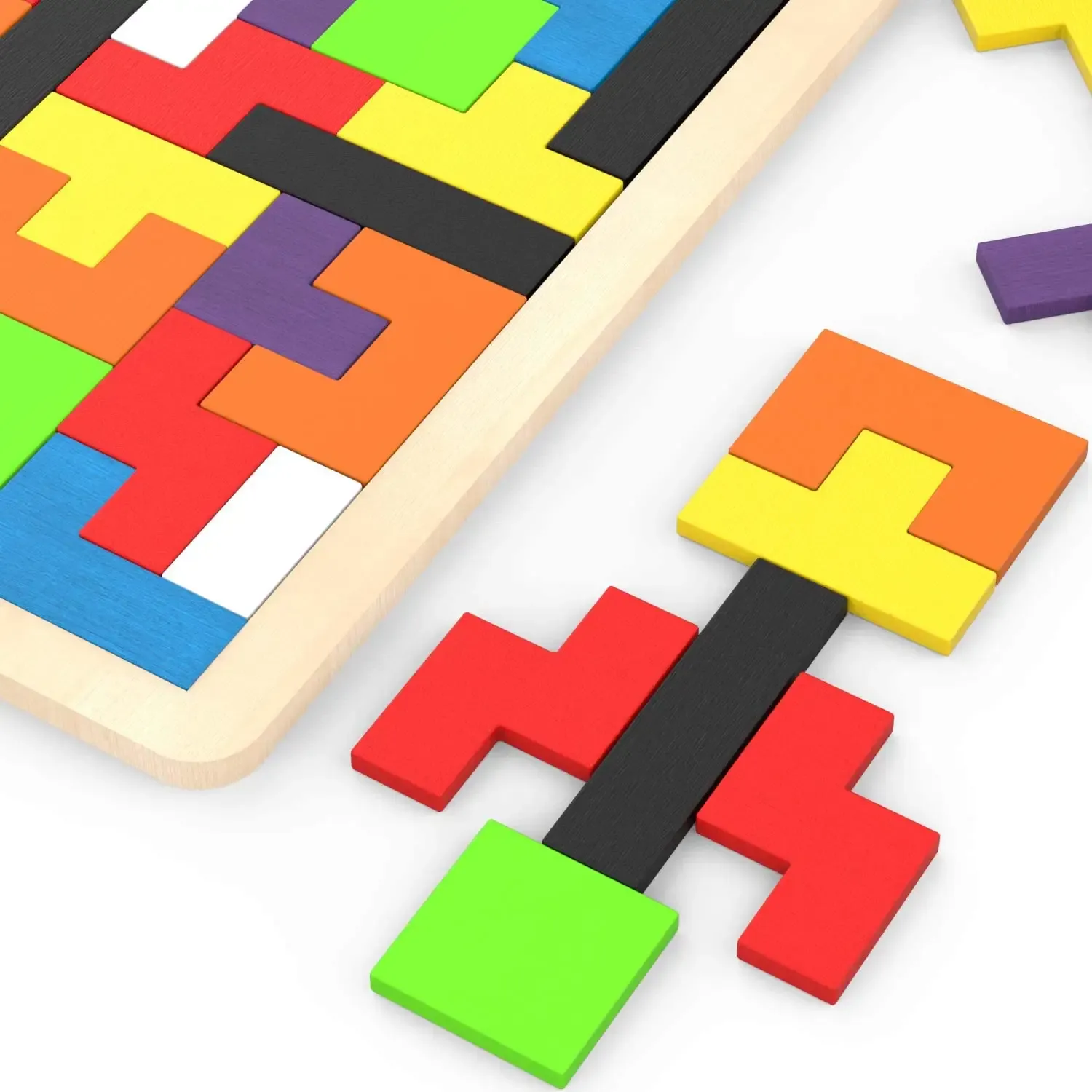 Wooden Kids Puzzles Brain Teasers Toy Educational Gift 5