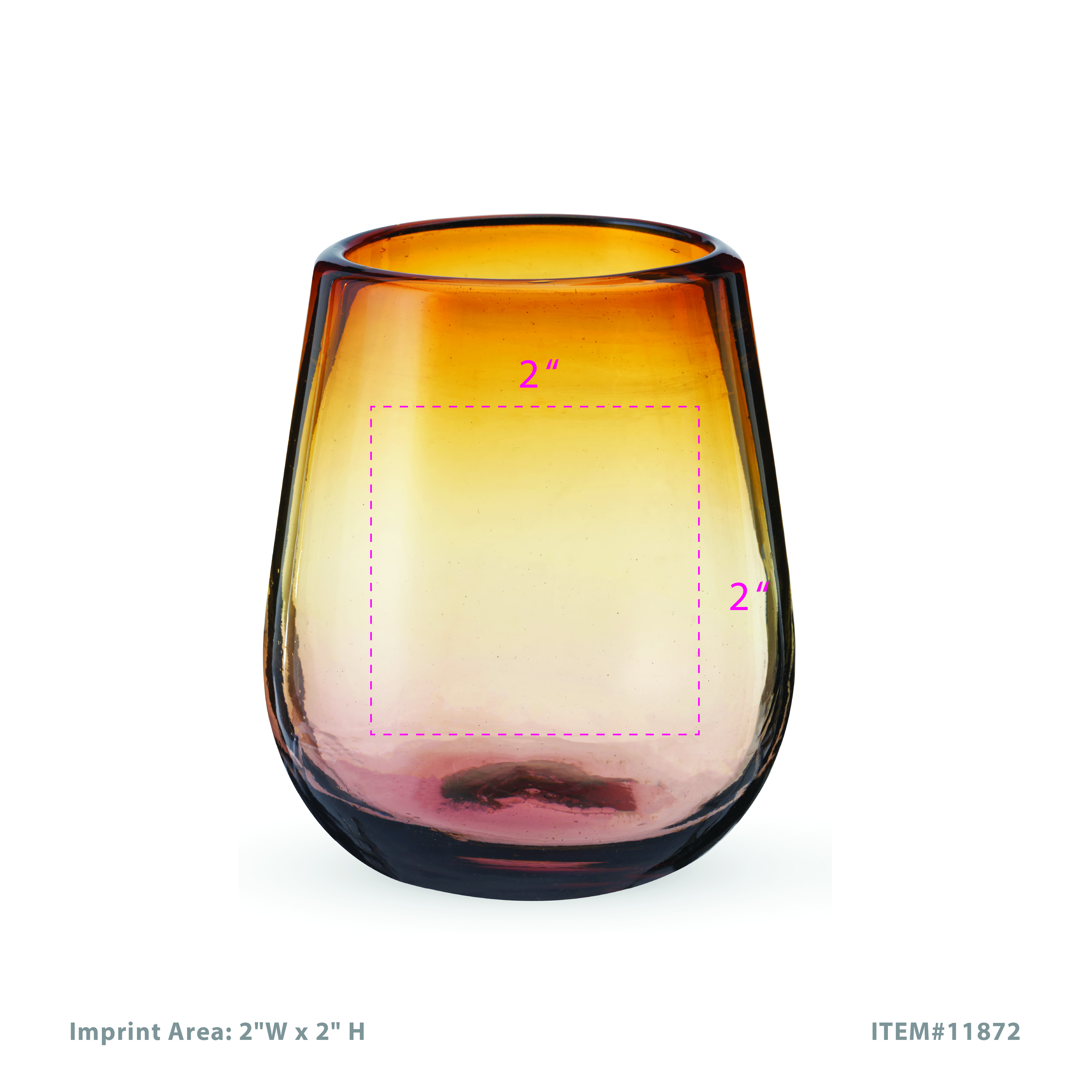 Twine Living® El Ocaso Stemless Recycled Wine Glass, set of 2 4