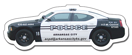 Magnet - Police Car Shape (4.5x1.65) - 25 Mil 2