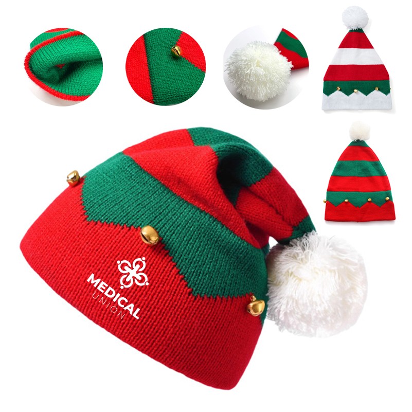 Bell Pendant Christmas Day Hat Autumn Winter Warmth Beanie Hat Christmas Gifts Santa Hat 2