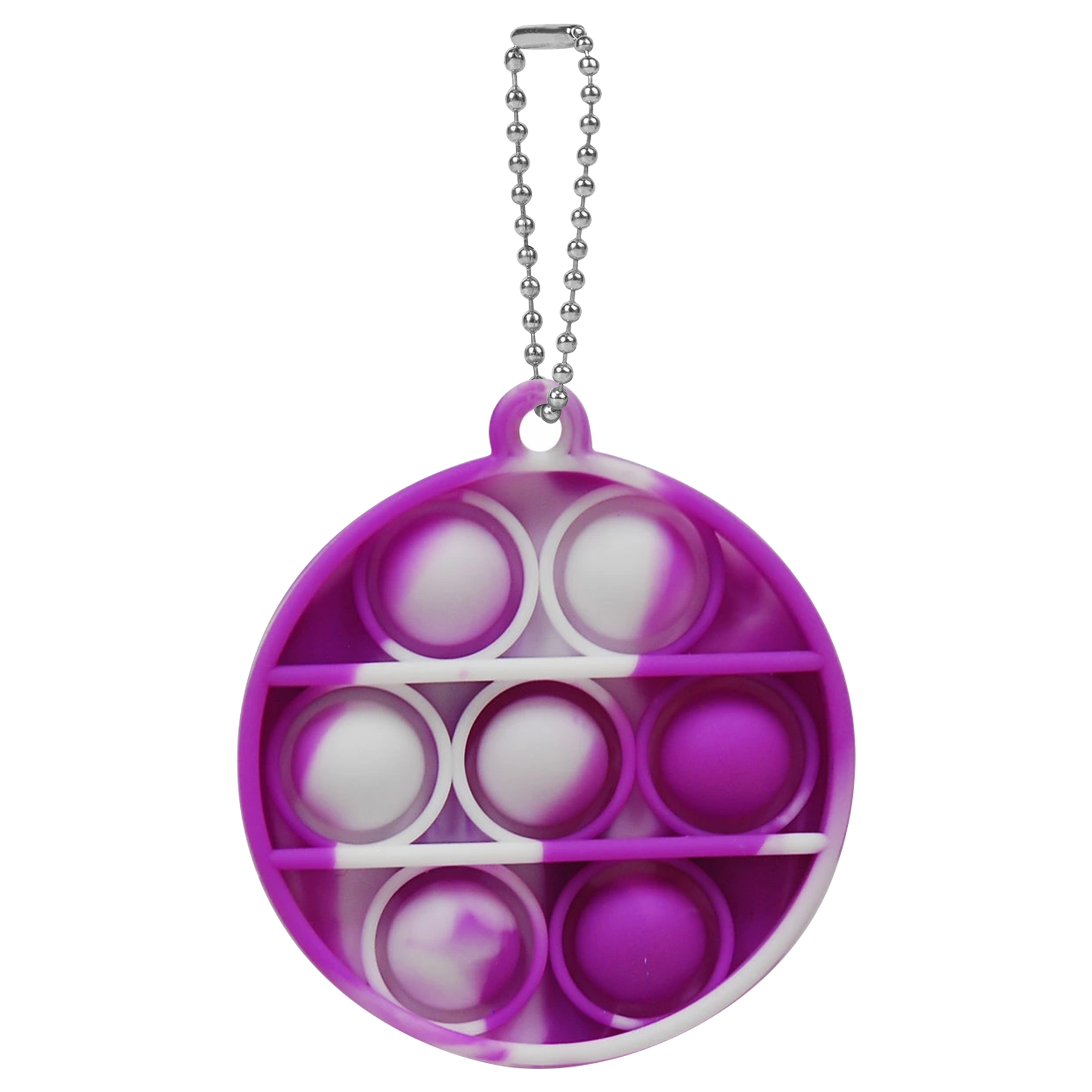 Round Mini Push Bubble Stress Relief Toy Keychain 17