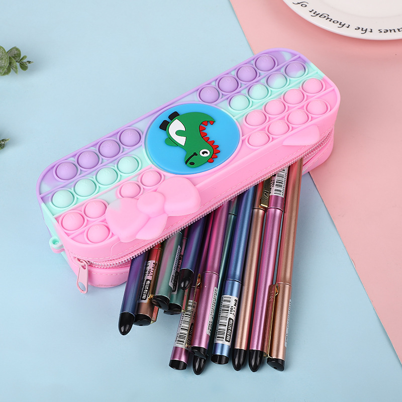 Silicone Popper Fidget Pencil Case for Girls 21