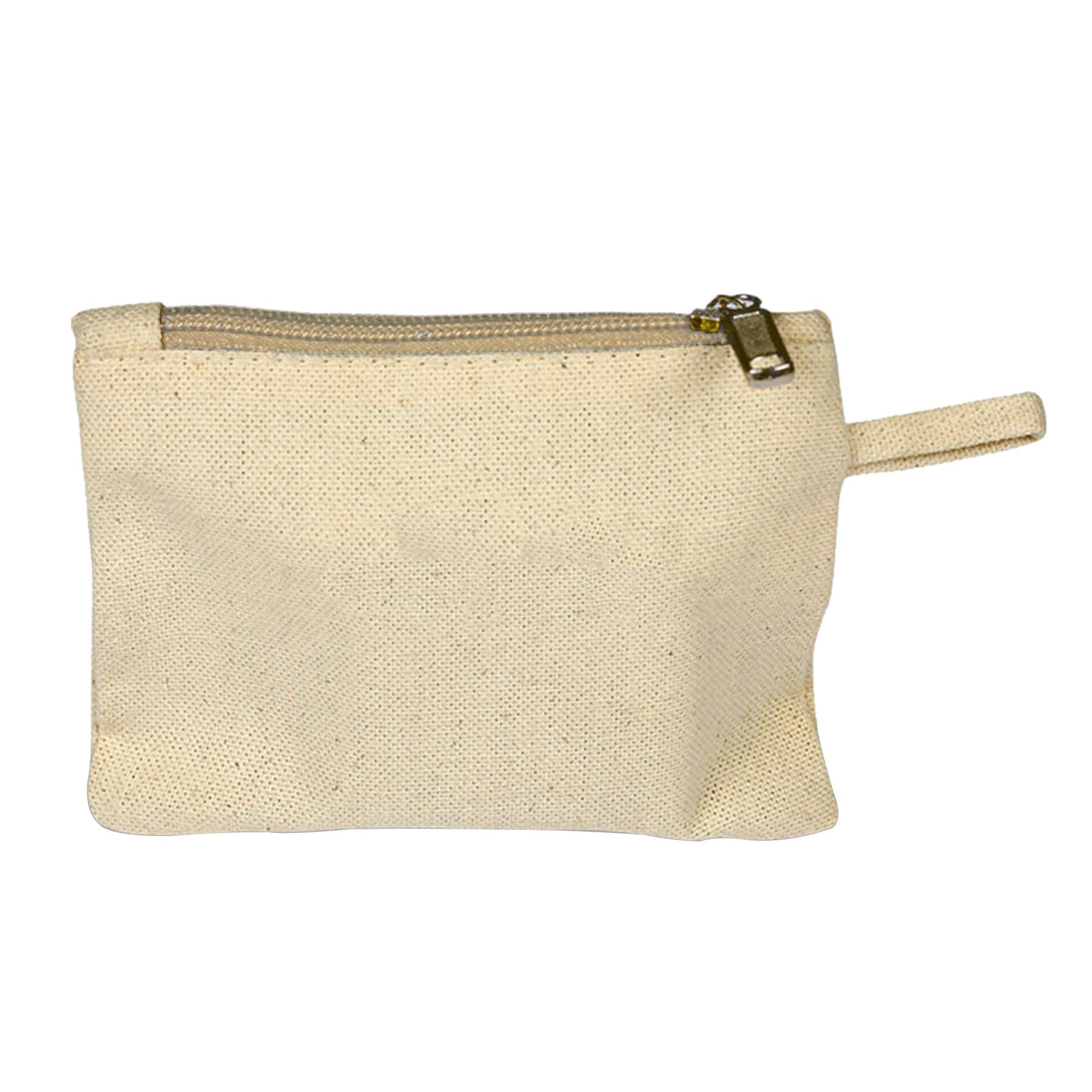 12 oz. 100% Cotton Canvas Card Pouch w/Color Zipper 5