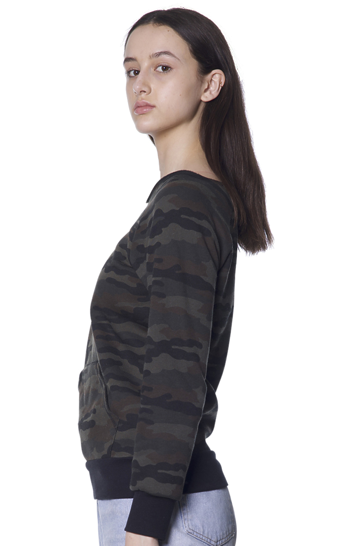 Women's Camo Fleece Raglan Sweatshirt 8