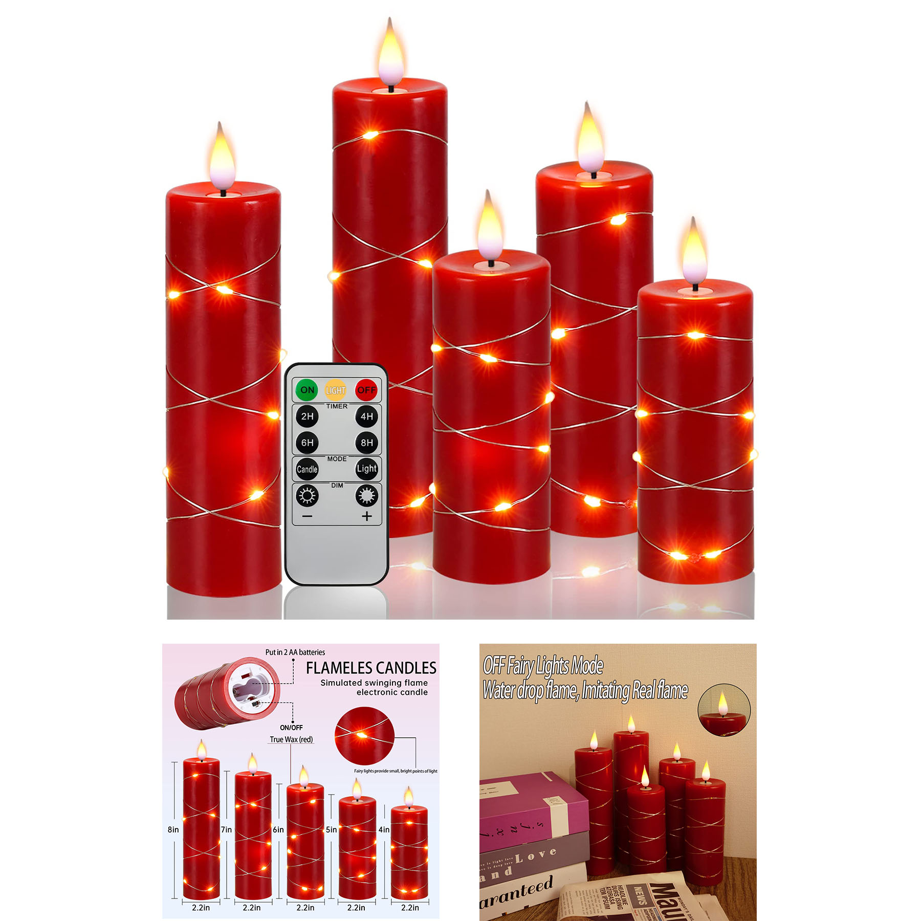 Red Flameless Candle 2