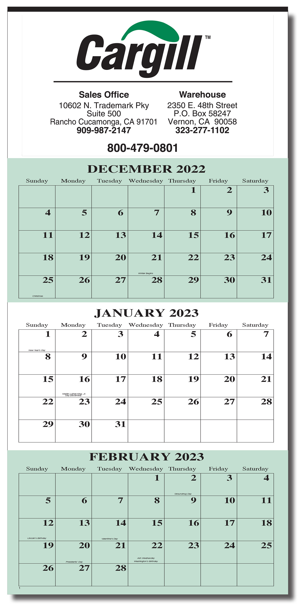 12 Sheet Calendar 3 Month View Wall Calendar 3