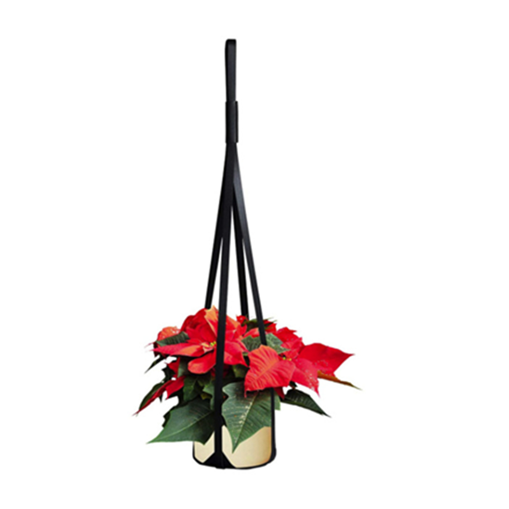 Leather Flower Pot With Hanging Rope 5