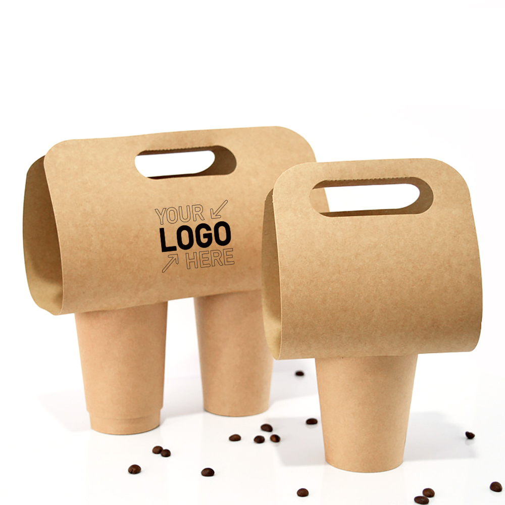 Customized Portable Beverage Coffee Paper Cup Holder 3