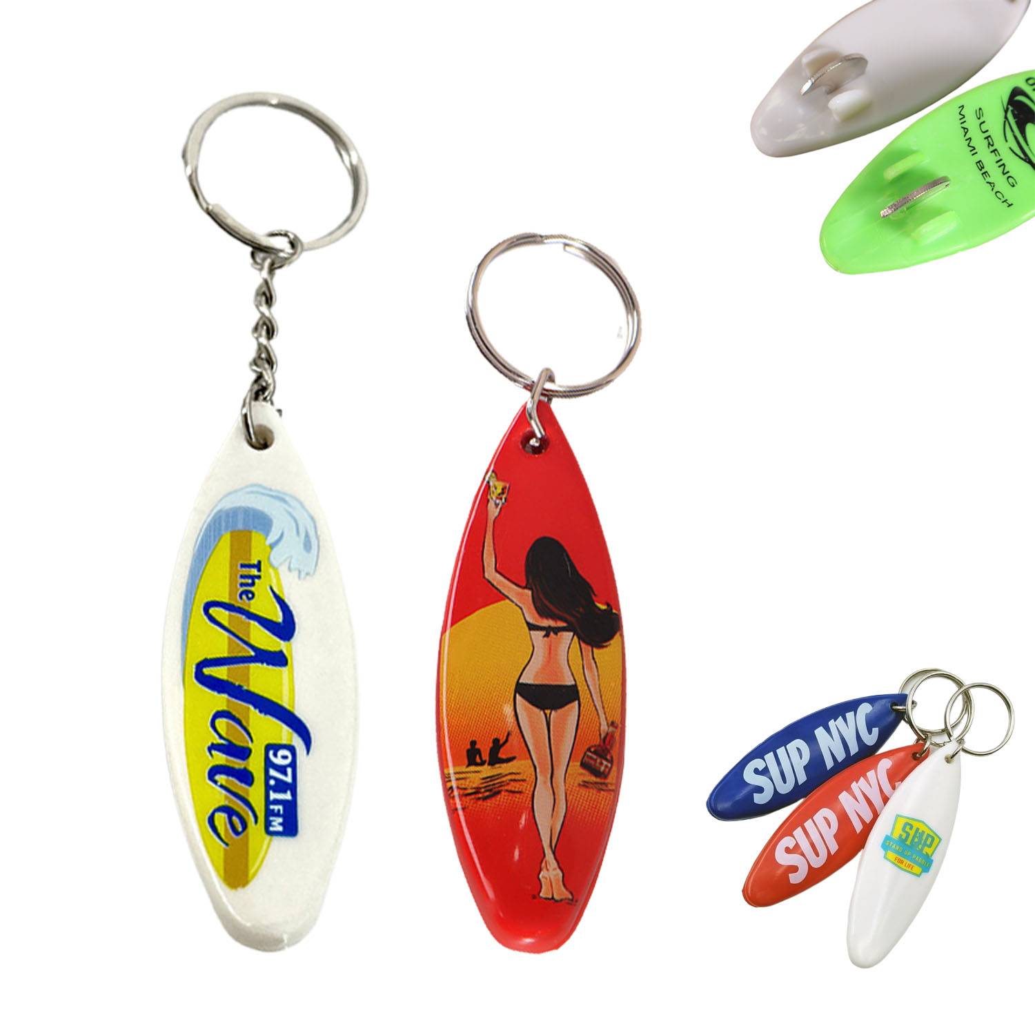 Custom Surfboard Bottle Opener Keychain 3