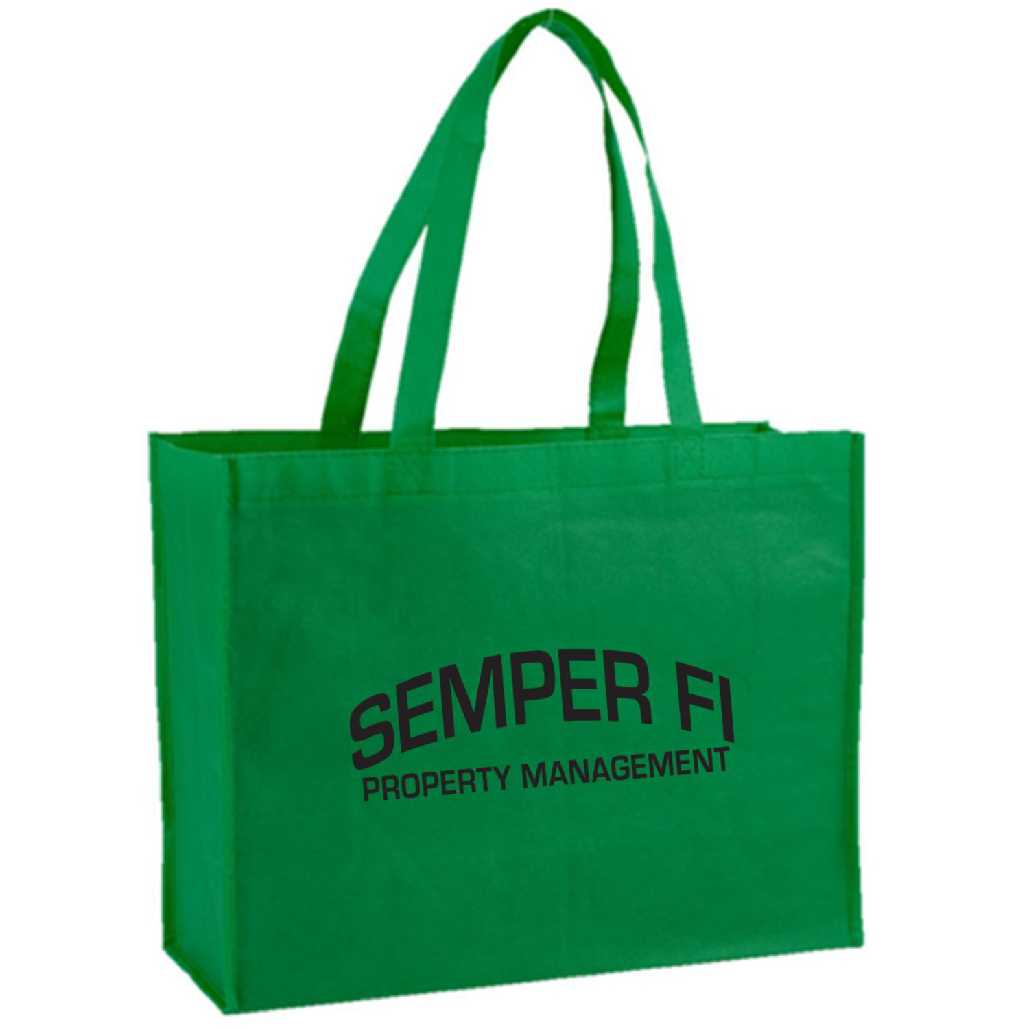 Non-Woven Shopping Tote Bag with Gusset USA Decorated (16" x 12" x 6") 4