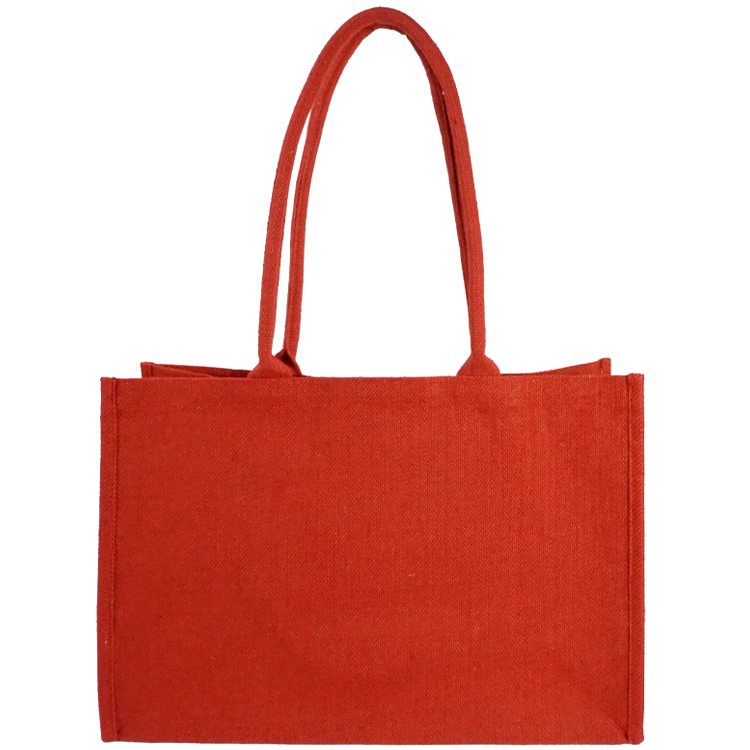 Seattle Recycled Cotton Front Pocket Jute Shopper Tote 12