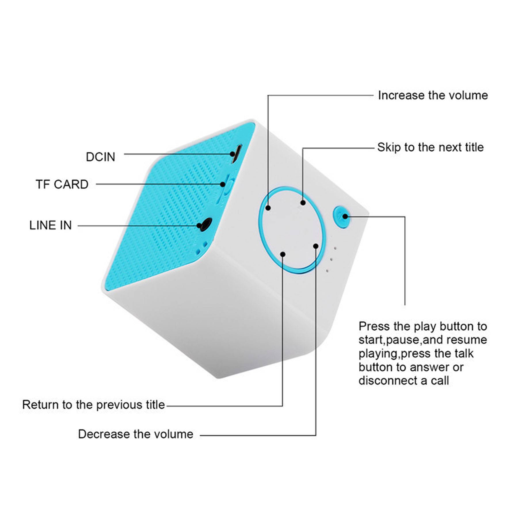 Mini Plastic Square Bluetooth Speaker 2