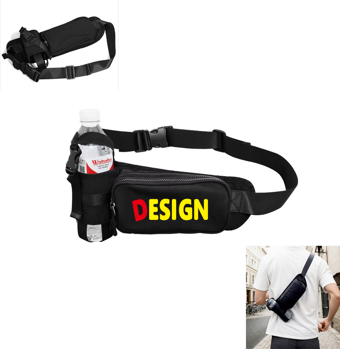 Running Belt with Adjustable Strap and Water Bottle Holder 2