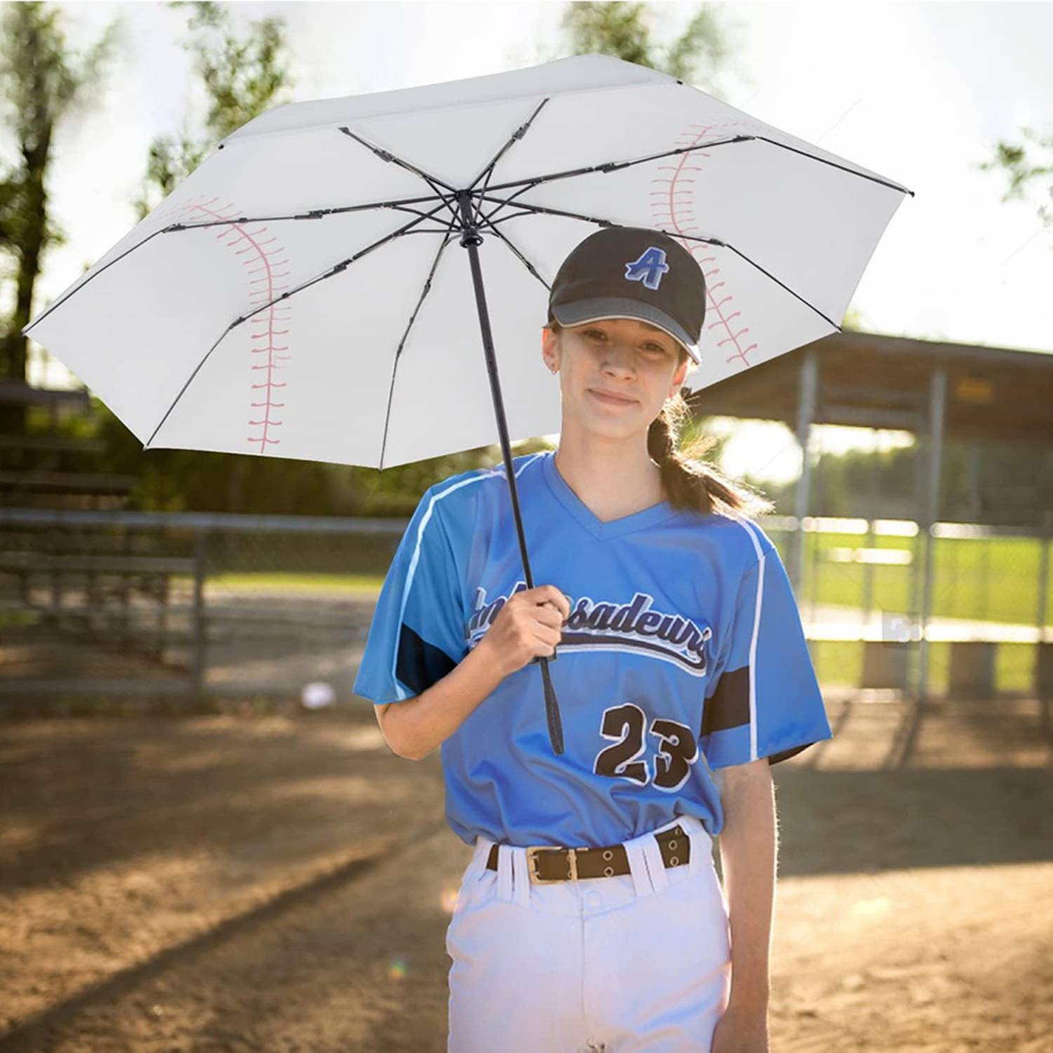 46inch Lightweight Auto-Open Baseball Umbrella 5