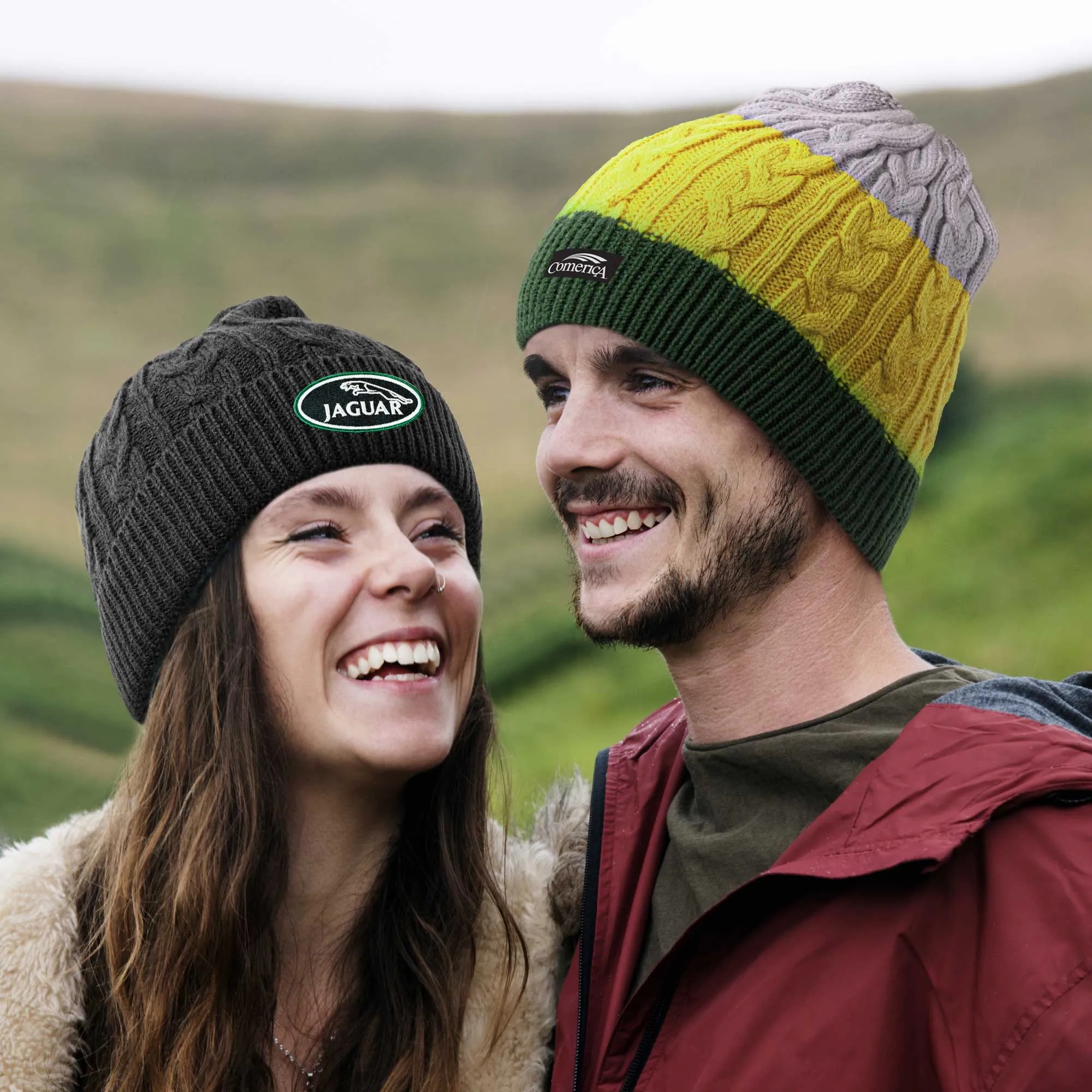 Embroidered Adult Cable-Knit Beanie 2