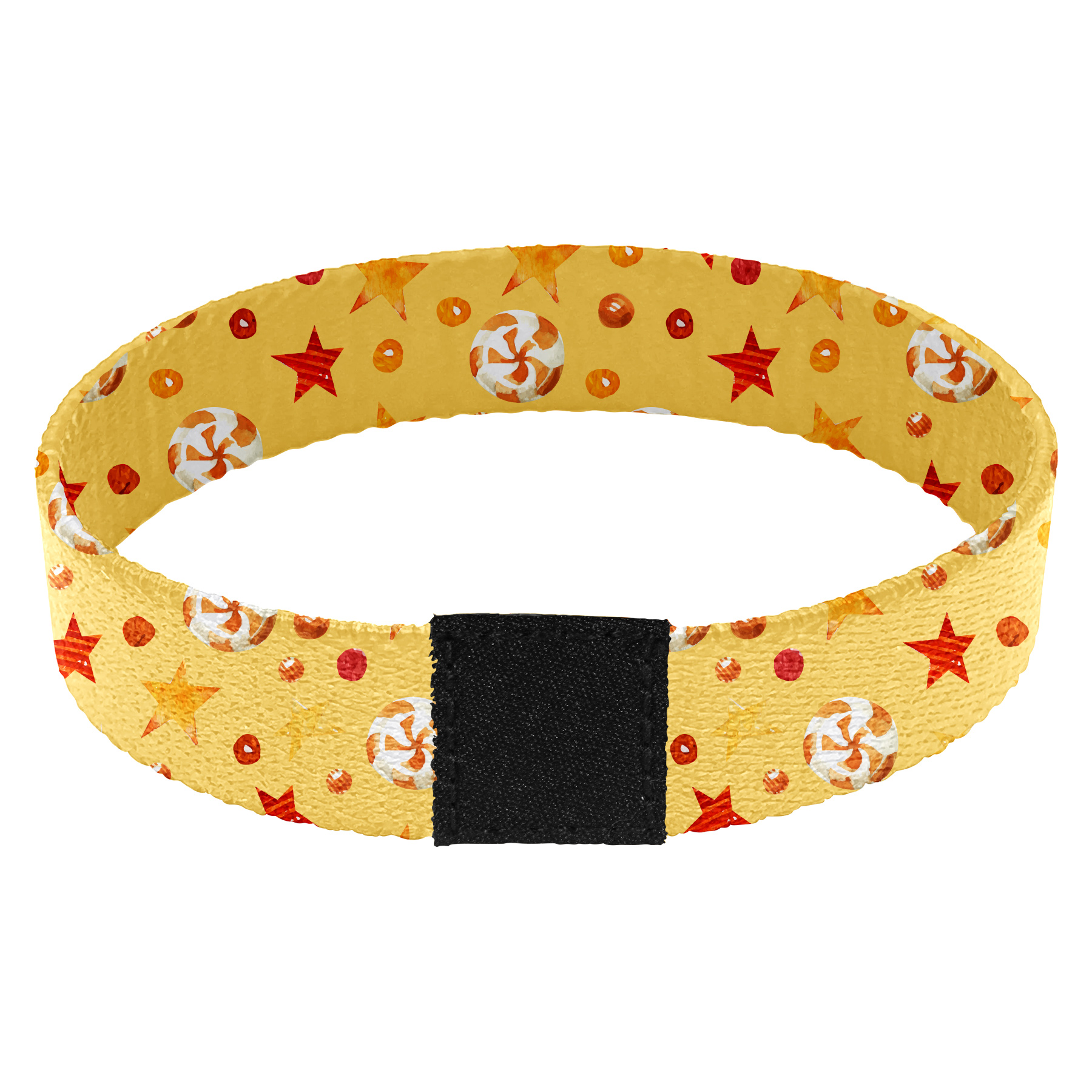 5/8'' Sublimation Elastic Polyester Wristband With Woven Label 2