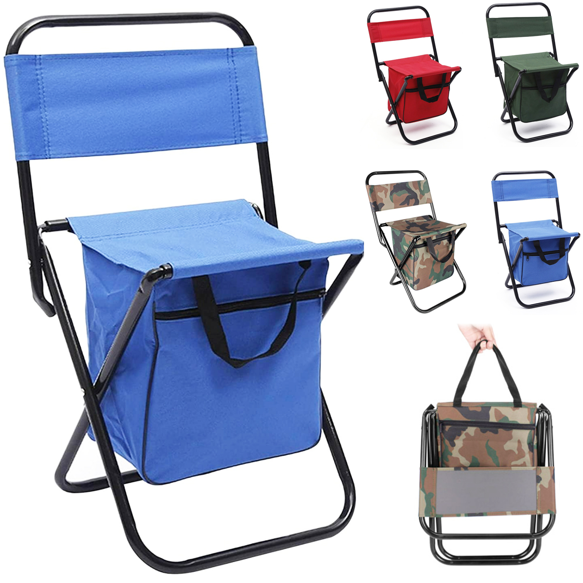 Folding Camping Chair with Integrated Cooler Bag 7