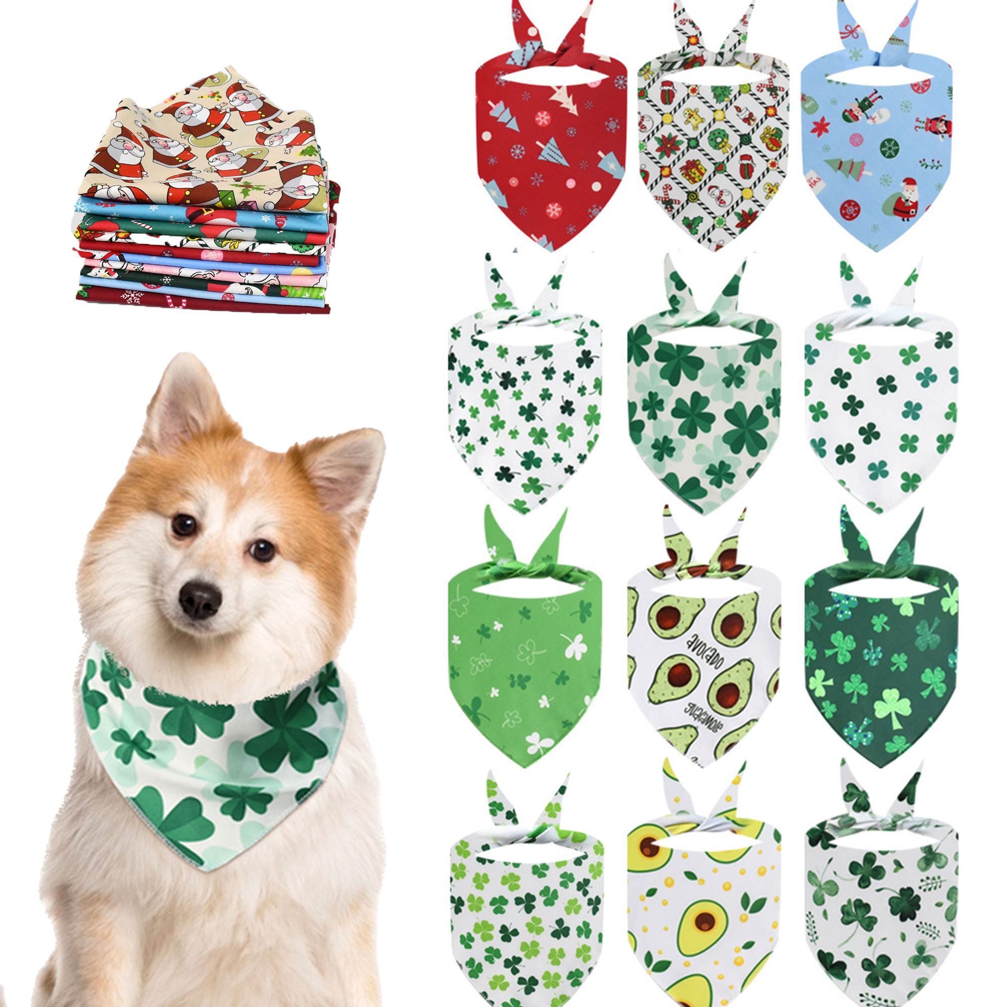 Seasonal Decorative Pet Triangle Scarf 2