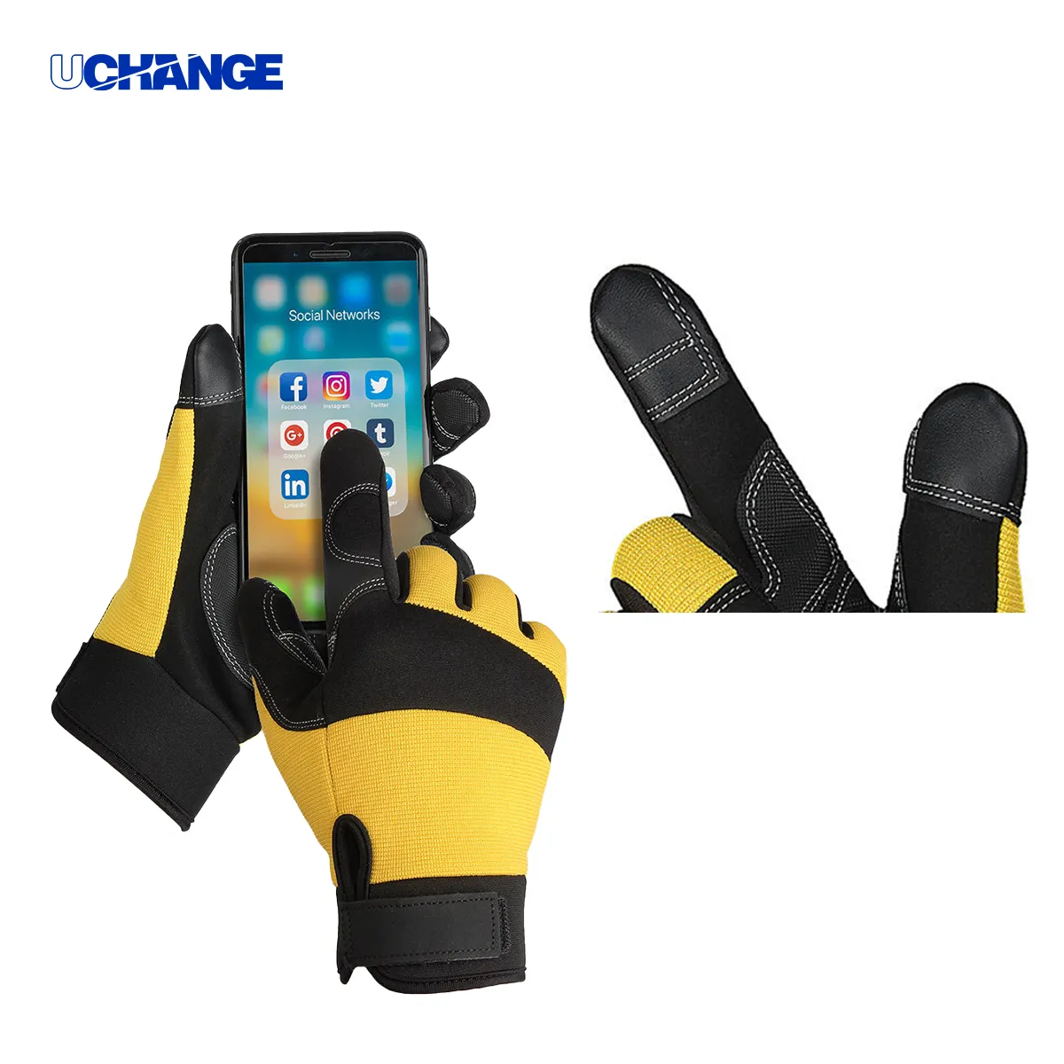Performance Touchscreen Work Gloves With PU Grip 3