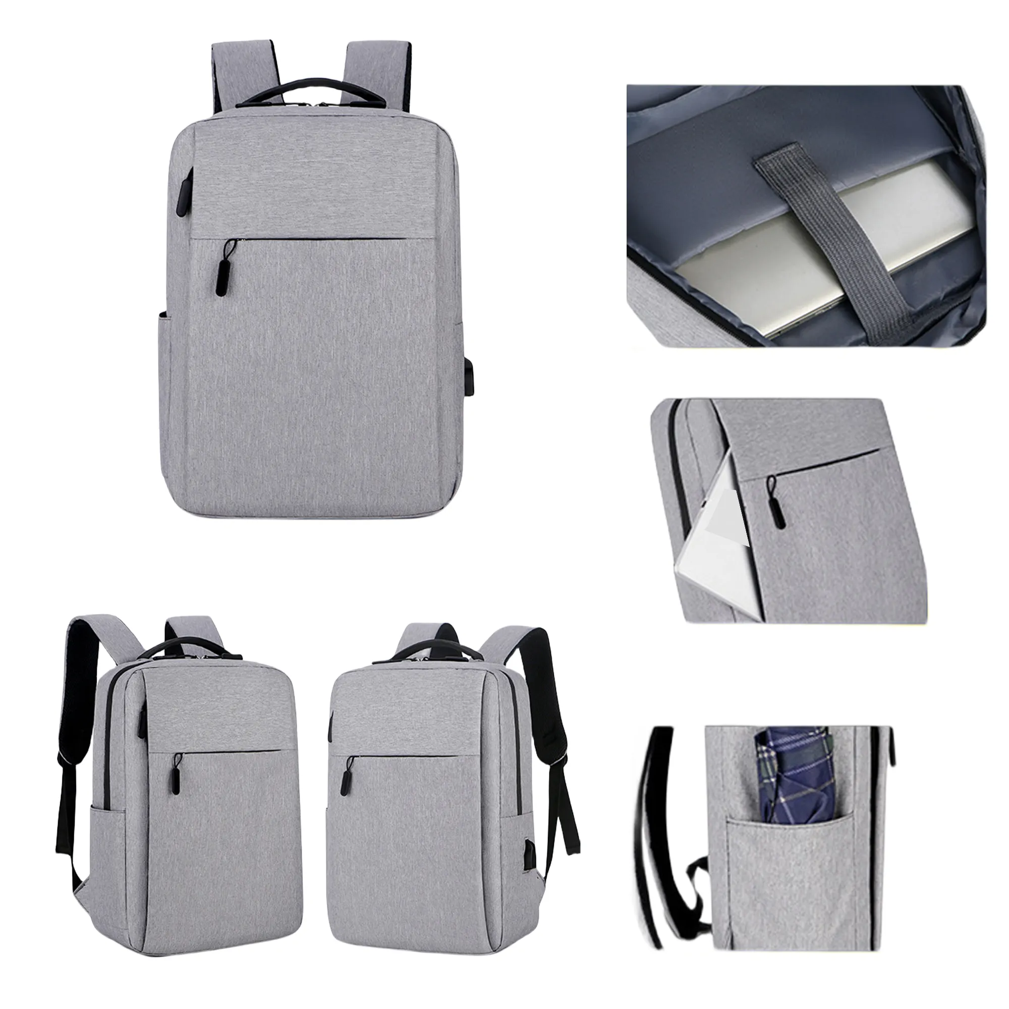 Oxford Cloth Computer Backpack With USB Charging Port 3