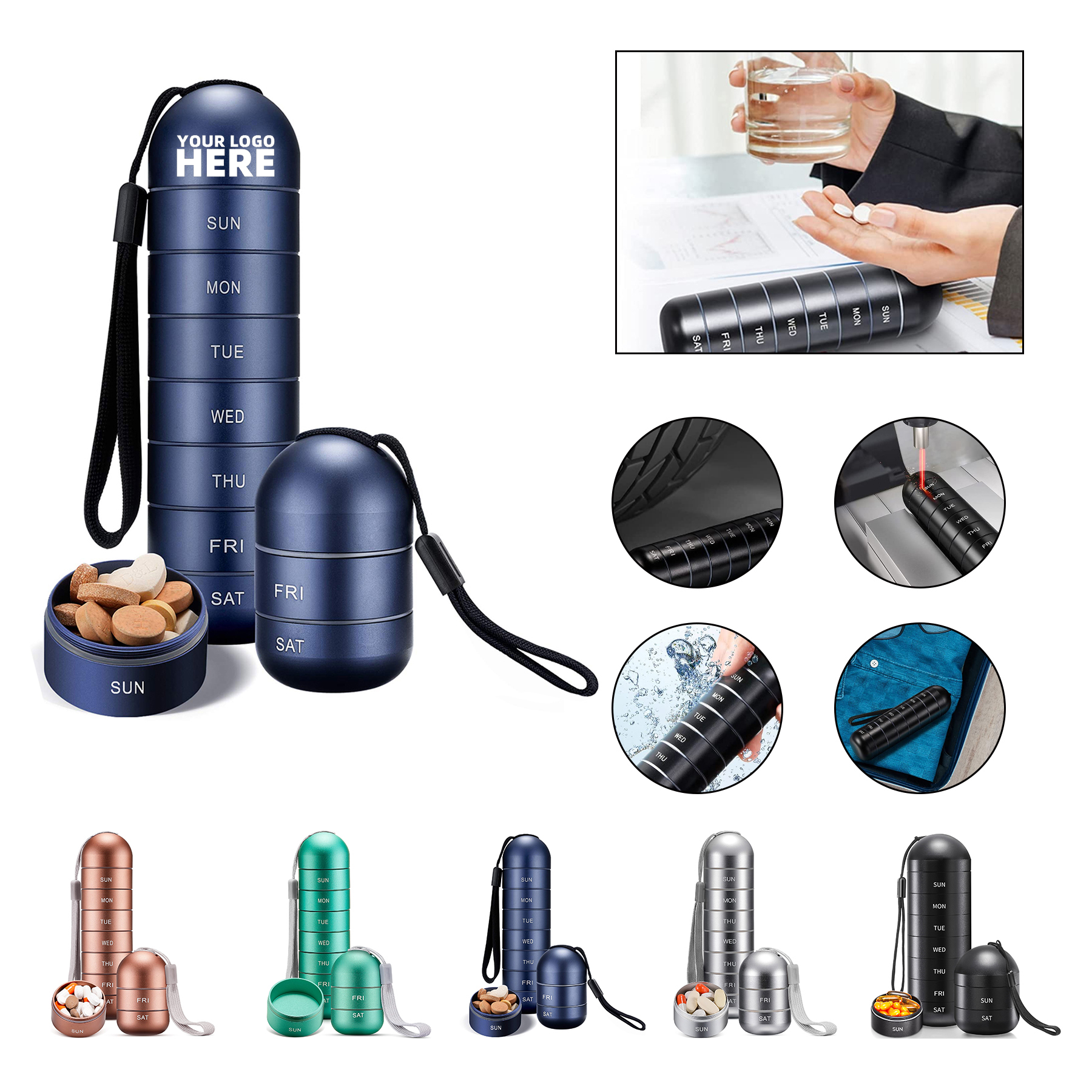 Metal Travel Pill Organizer 1