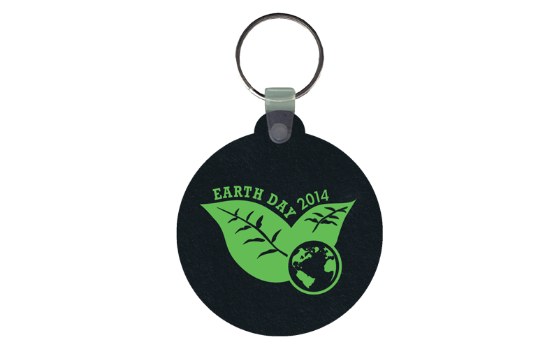 Circle Flat Tire Key Tag