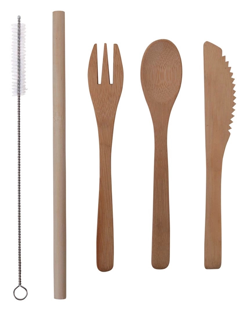Bamboo Utensils with RPET Pouch