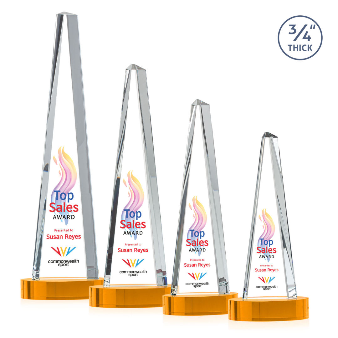 Majestic Tower VividPrint™ Award on Alberton Base - Amber 3