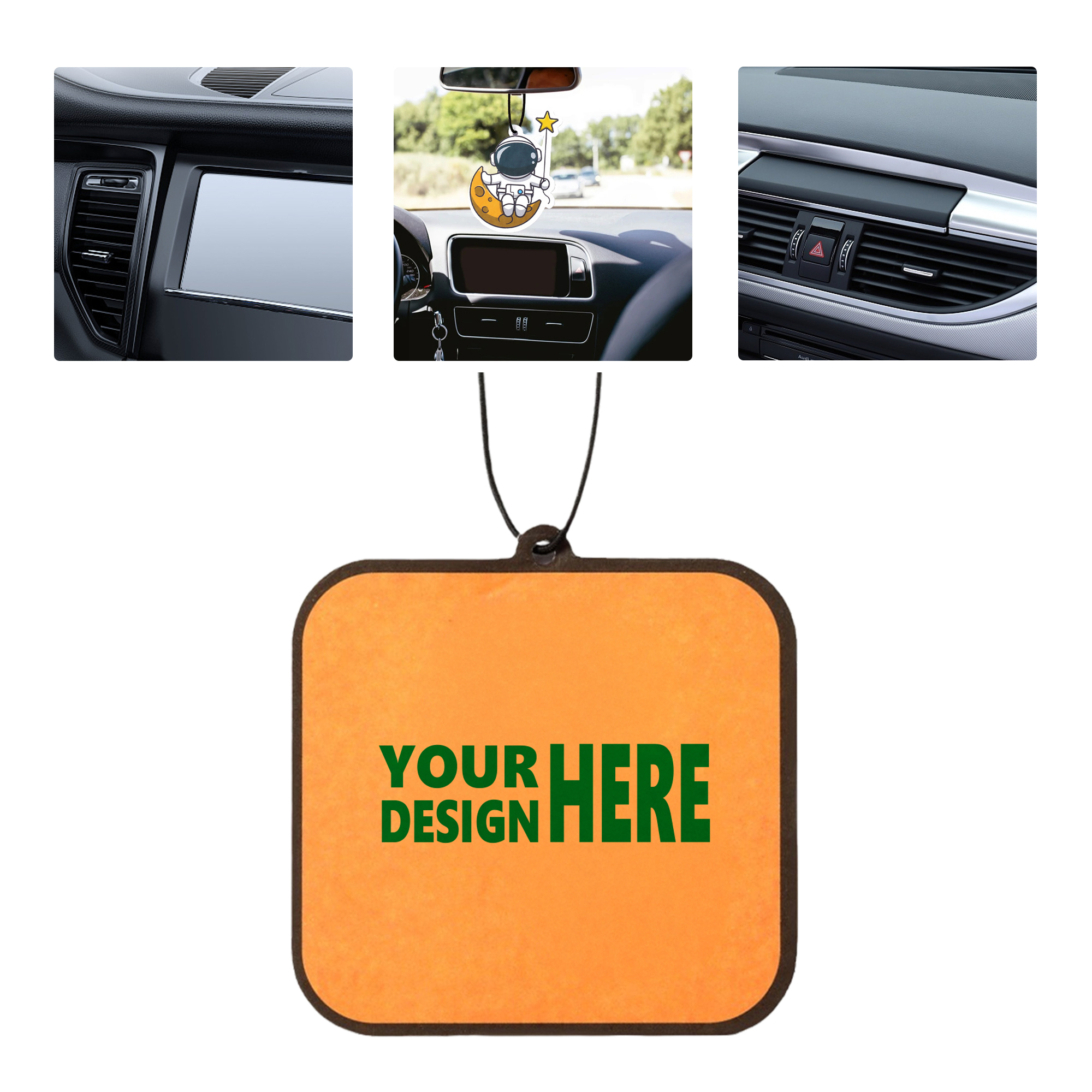 MOQ50 Custom Car Air Freshener Pendant with Essential Oil 2